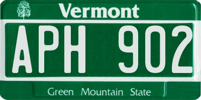 VT license plate APH902