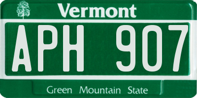 VT license plate APH907