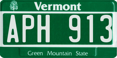 VT license plate APH913