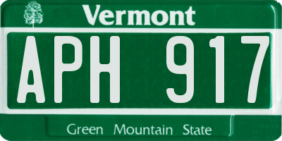 VT license plate APH917