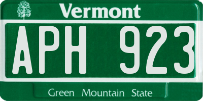 VT license plate APH923