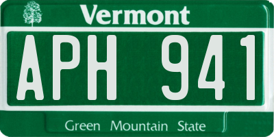 VT license plate APH941