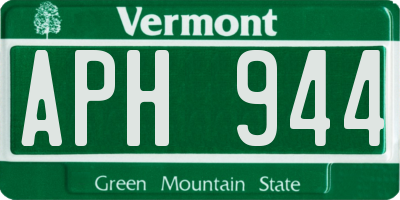 VT license plate APH944