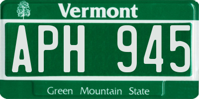 VT license plate APH945