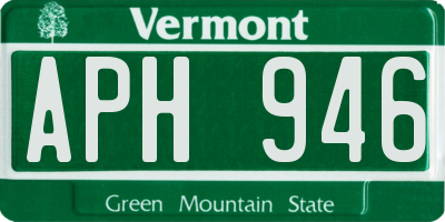 VT license plate APH946