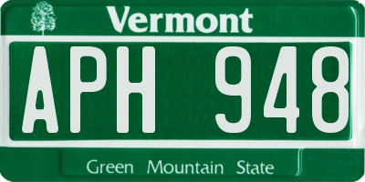 VT license plate APH948