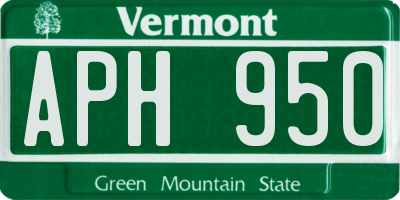 VT license plate APH950