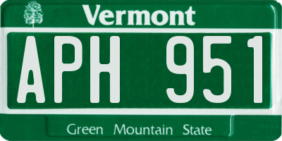 VT license plate APH951