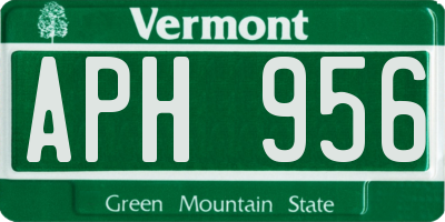 VT license plate APH956