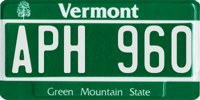 VT license plate APH960