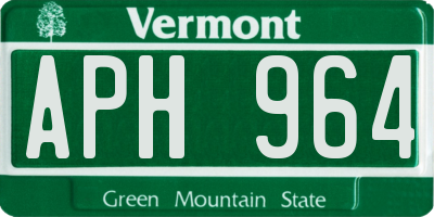 VT license plate APH964