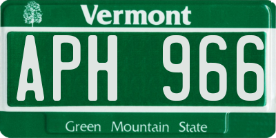 VT license plate APH966