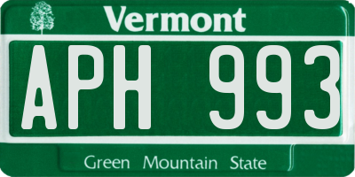 VT license plate APH993