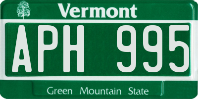 VT license plate APH995