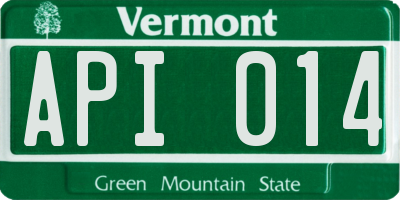 VT license plate API014