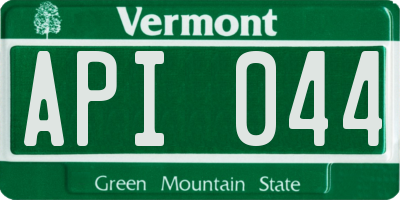 VT license plate API044
