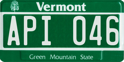 VT license plate API046