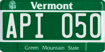 VT license plate API050