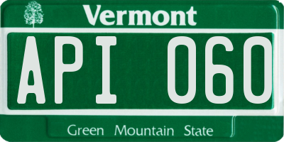 VT license plate API060
