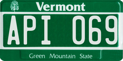 VT license plate API069