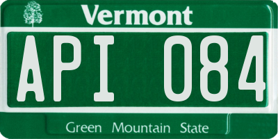 VT license plate API084