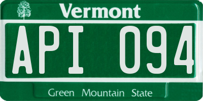 VT license plate API094