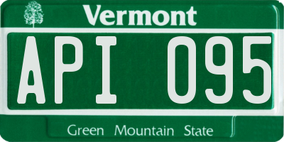 VT license plate API095
