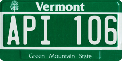 VT license plate API106