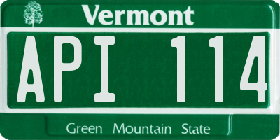 VT license plate API114