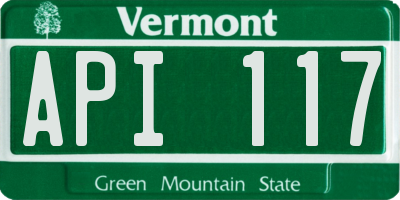 VT license plate API117