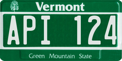 VT license plate API124