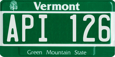 VT license plate API126