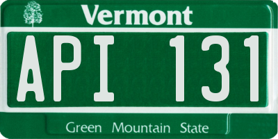 VT license plate API131