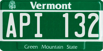 VT license plate API132
