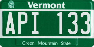 VT license plate API133