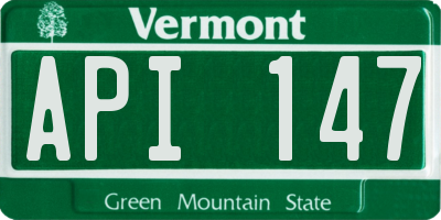 VT license plate API147