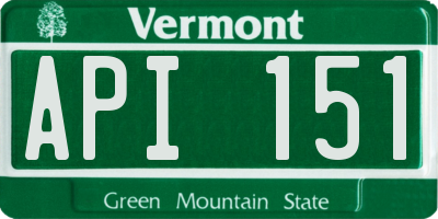 VT license plate API151