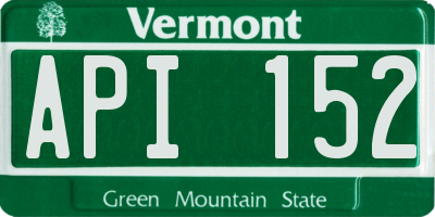 VT license plate API152