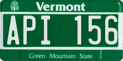 VT license plate API156