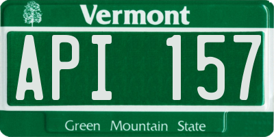 VT license plate API157