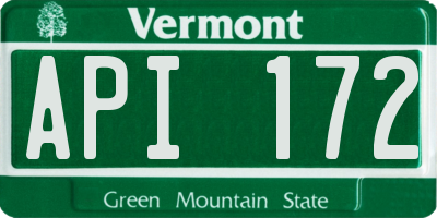 VT license plate API172