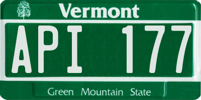 VT license plate API177