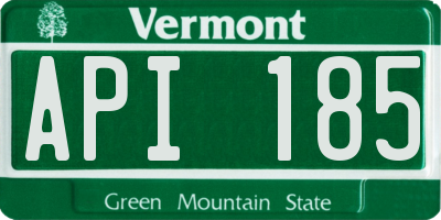 VT license plate API185