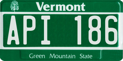 VT license plate API186