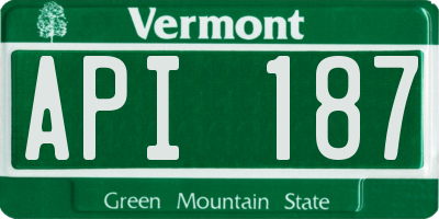 VT license plate API187