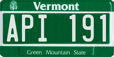 VT license plate API191