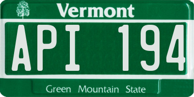 VT license plate API194