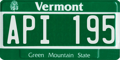 VT license plate API195