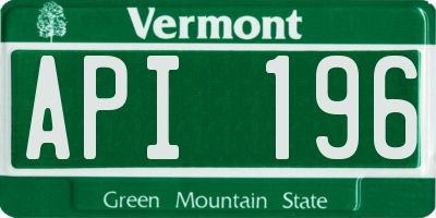 VT license plate API196