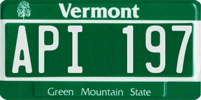 VT license plate API197